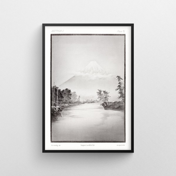 Plakat - japońska ilustracja, Góra Fuji