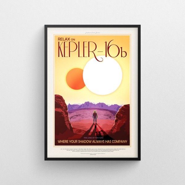 Plakat NASA - Planeta Kepler 16b