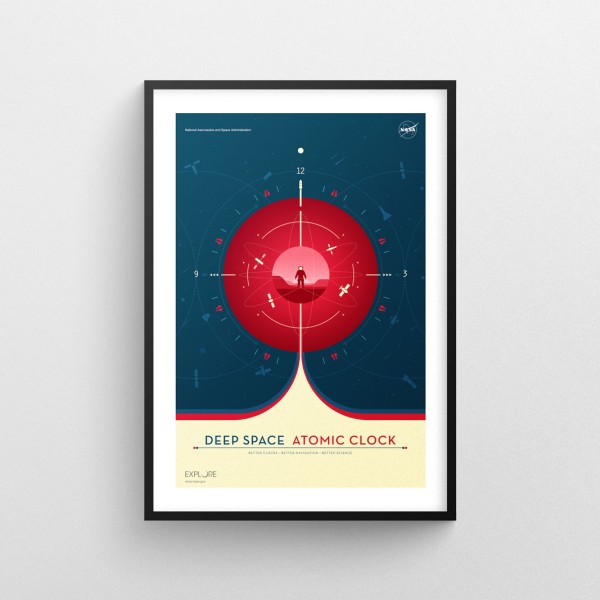 Plakat NASA - Zegar Atomowy Czerwony