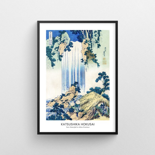 Plakat KATSUSHIKA HOKUSAI - Yoro Waterfall in Mino Province